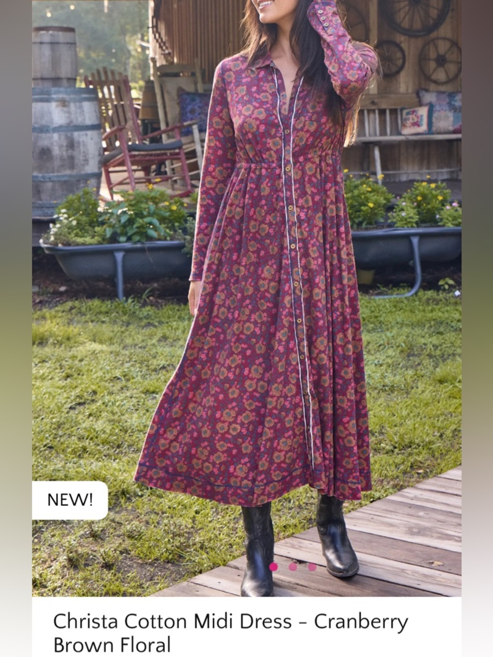 Natural Life Christa 💯 Cotton Maxi Dress. NWT
